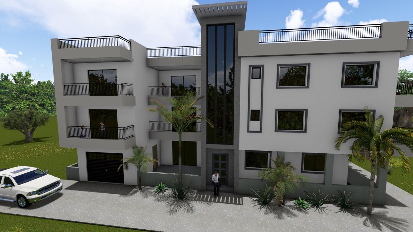 Rendu 3D immeuble R+2