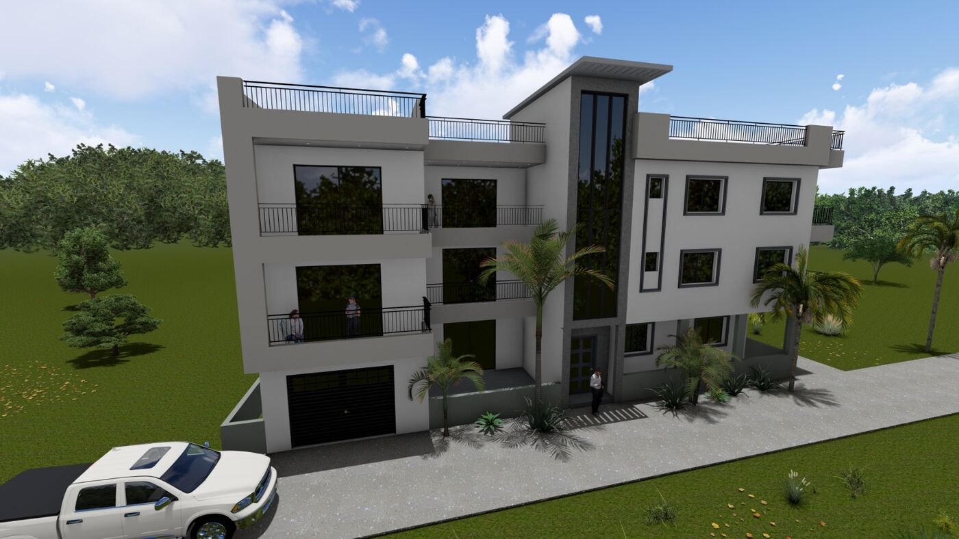 Rendu 3D immeuble résidentiel